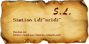 Simtion László névjegykártya