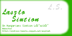 laszlo simtion business card